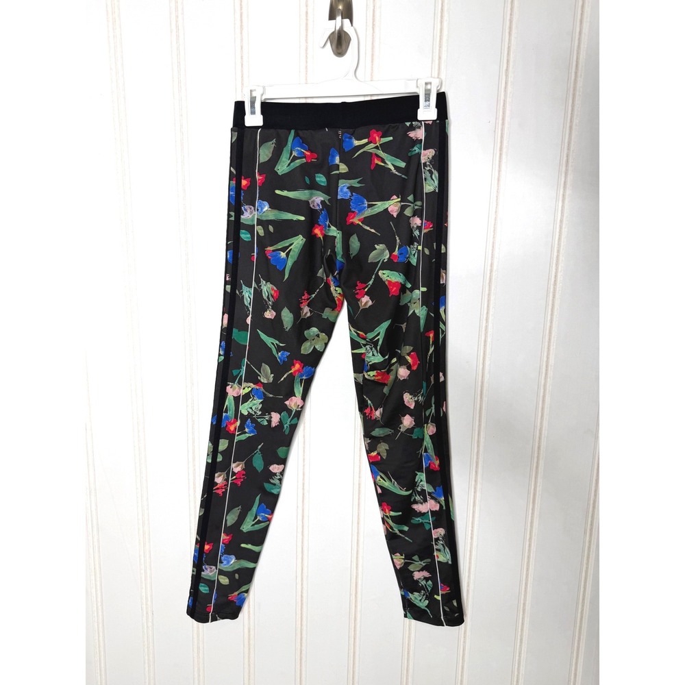 Adidas Farm Rio Floral Print Leggings Black Multicolor 3-Stripe Tights S 627 - Picture 6 of 7